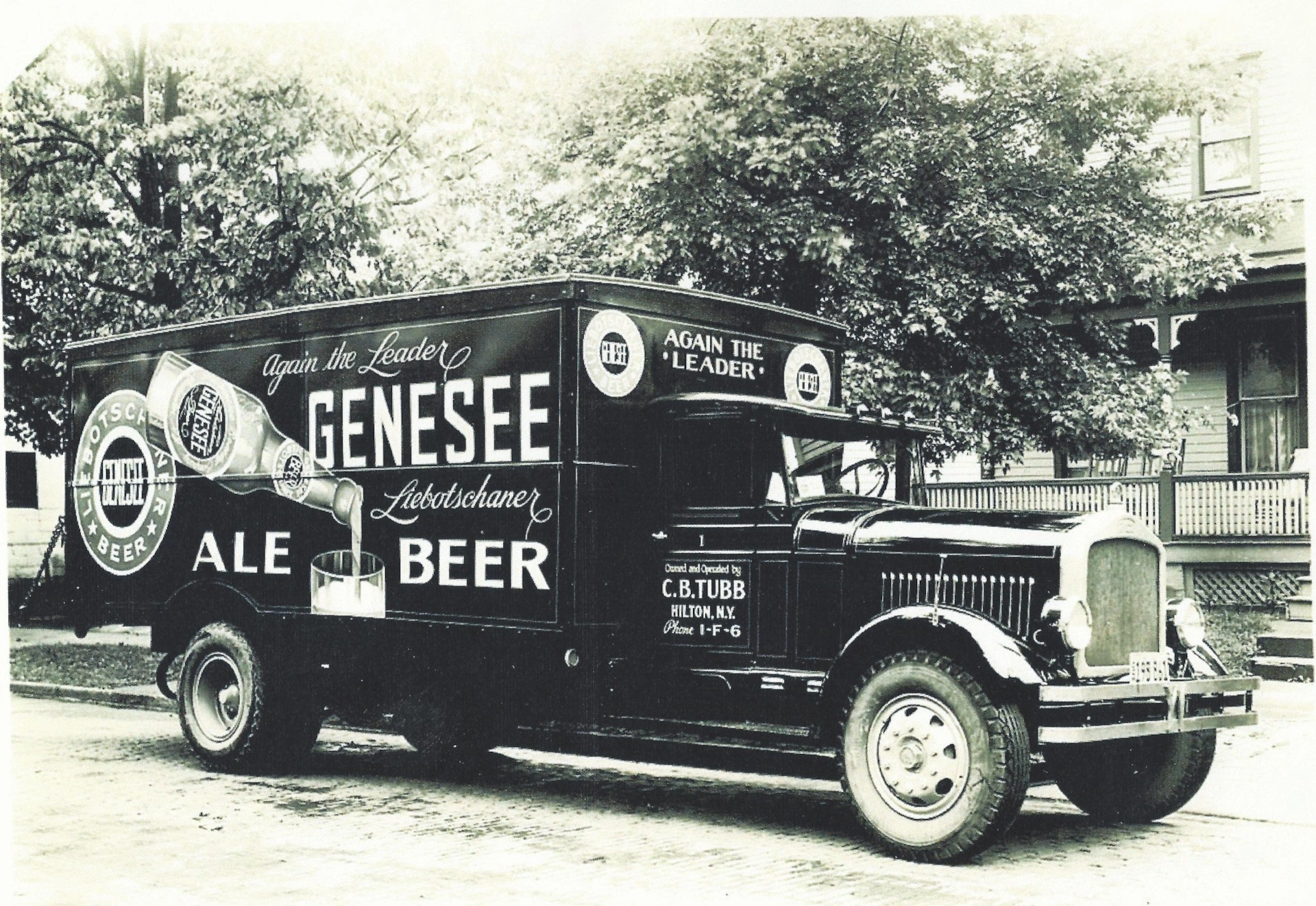 Photograph of an old Genesee delievery truck
